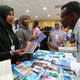 People browse through books during the third annual book fair in Mogadishu, Somalia in 2017.